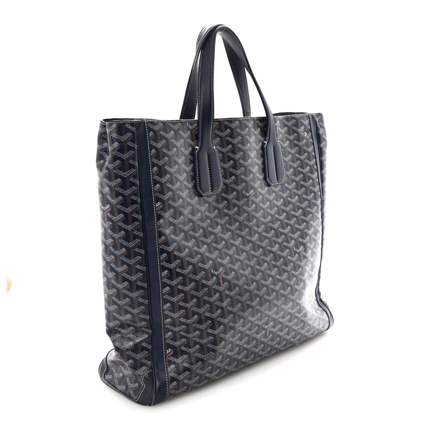 Goyardine Voltaire III Tote Navy