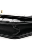 Lambskin Quilted Trendy CC Wallet On Chain WOC Black