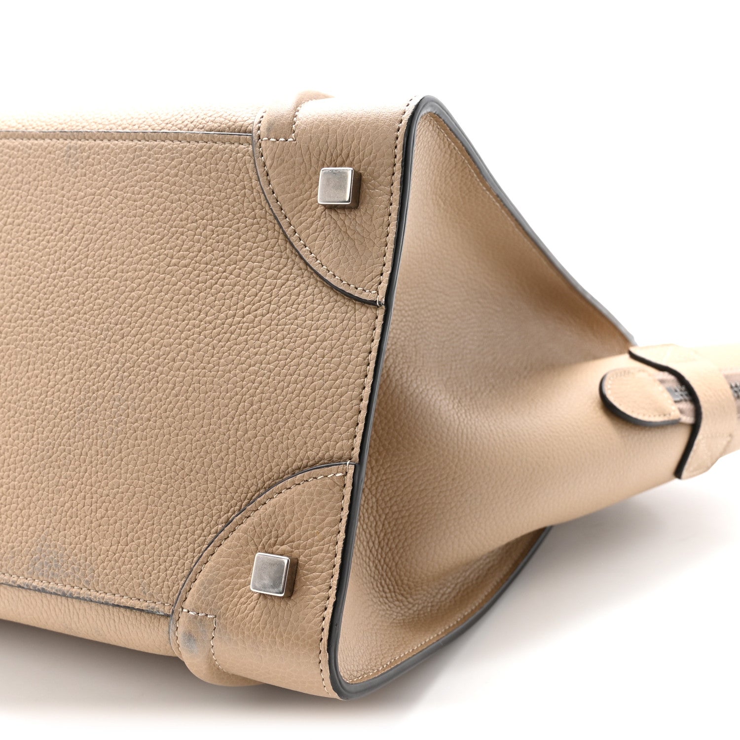 Drummed Calfskin Mini Luggage Dune