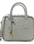 Lambskin Intrecciato Small Getaway Agate Grey