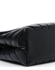 Calfskin Y Quilted Monogram Small Loulou Chain Satchel Black