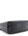 Lambskin Cannage Large Lady D1OR Navy Blue