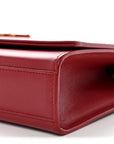 Smooth Calfskin Medium Classic Monogram Kate Tassel Satchel Lipstick Red