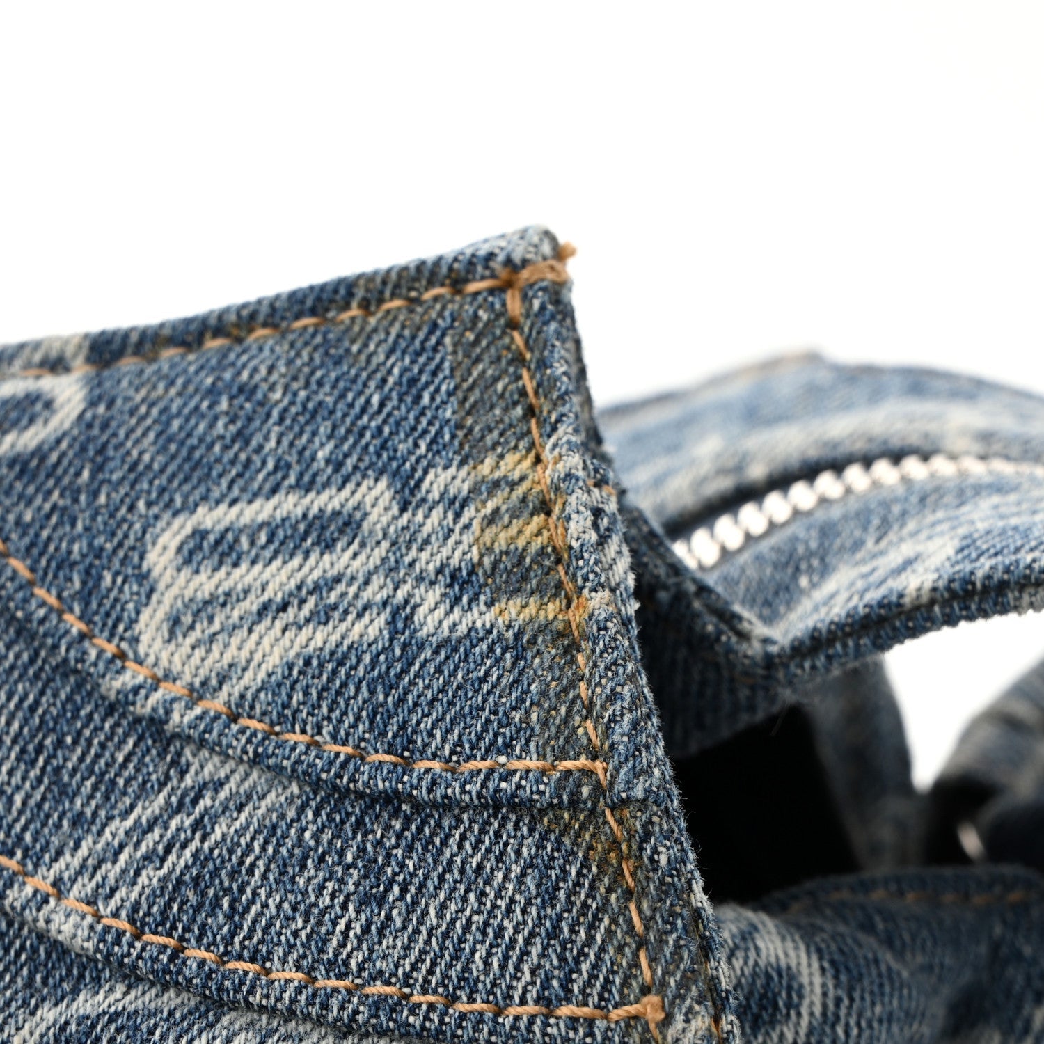 Denim BB Monogram Neo Cagole City Handbag Blue