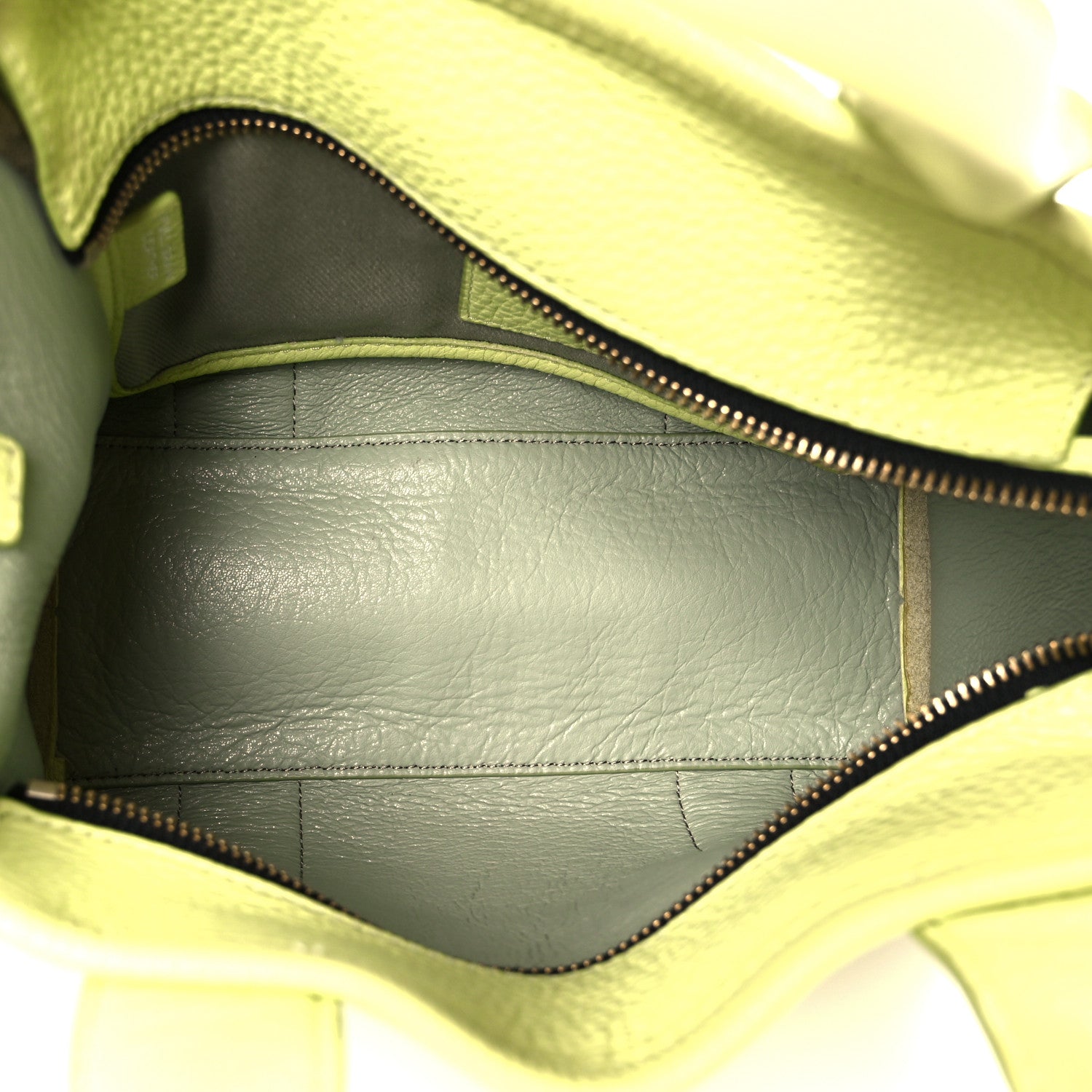 Grained Calfskin Small The Tote Bag Limoncello