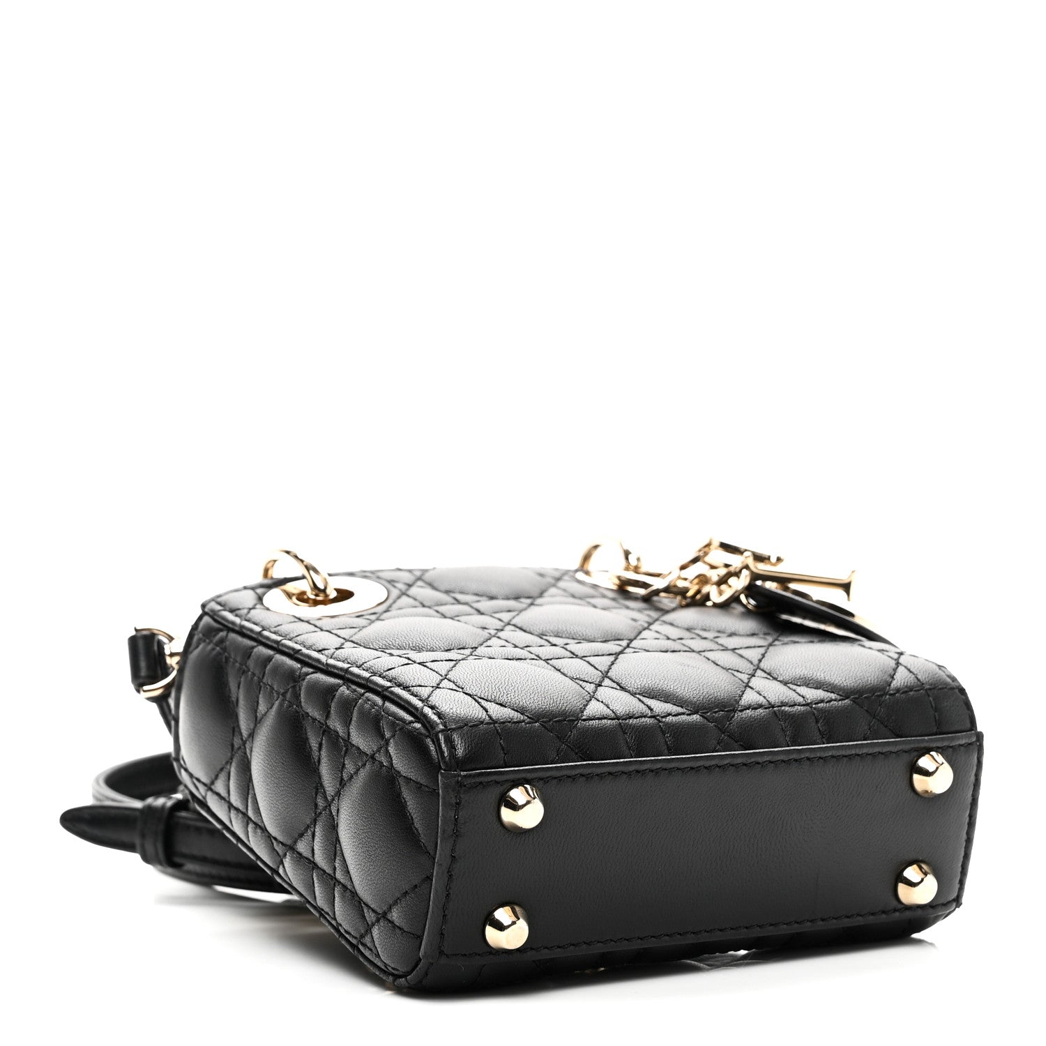 Lambskin Cannage Micro Lady D1OR Black