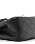 Lambskin Quilted Mini Square Flap Black