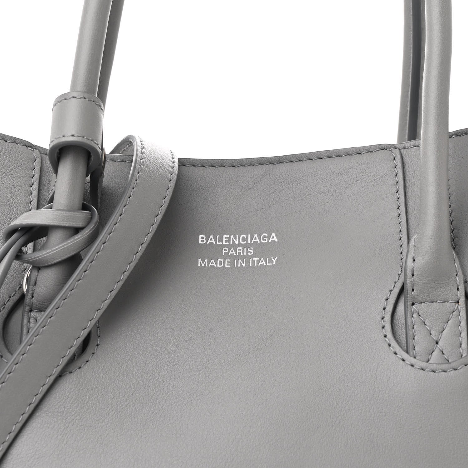 Smooth Calfskin Small Hampton Carry All Bag Grey