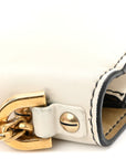 Calfskin J'AD1OR Chain Flap Bag Off White