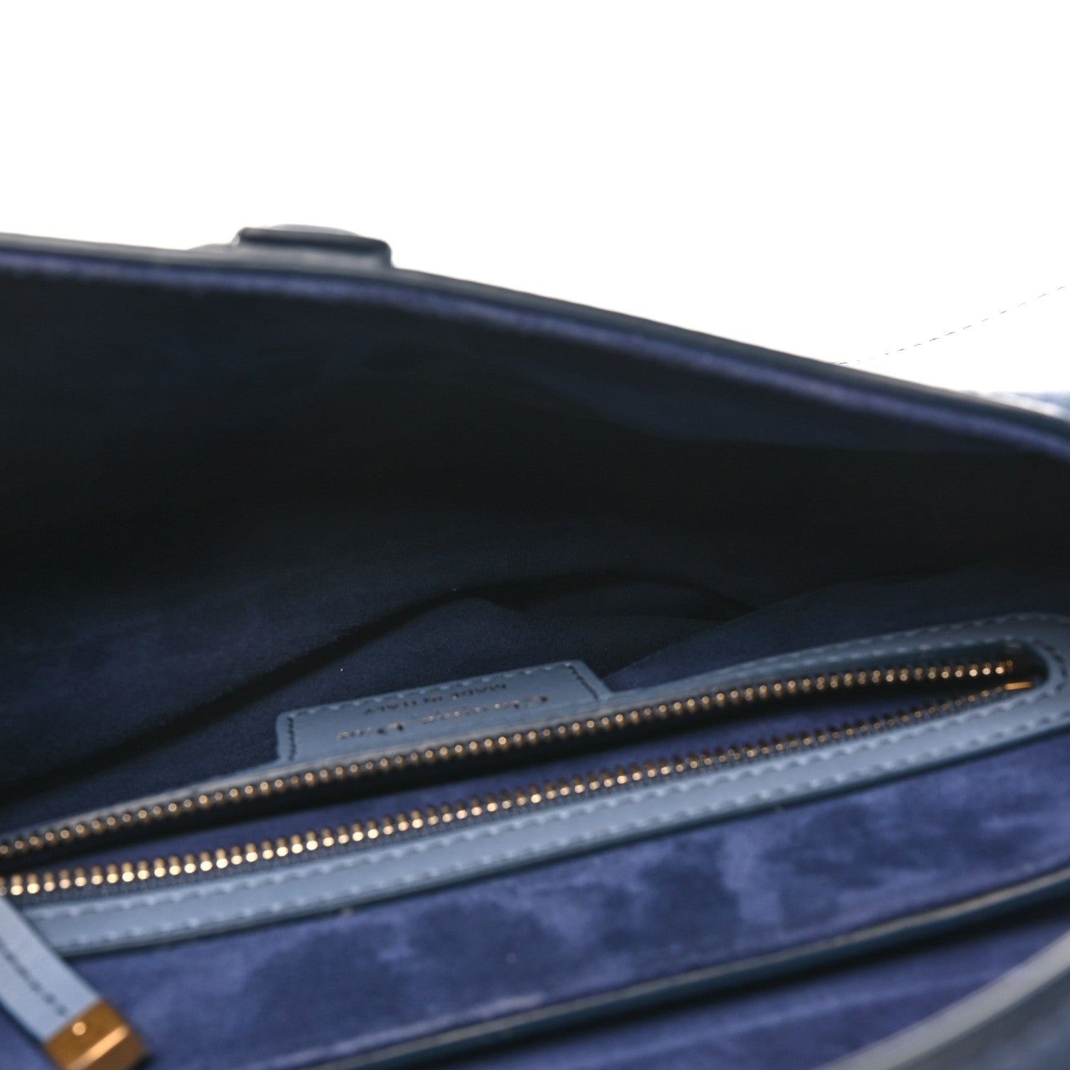 Calfskin Gradient Saddle Bag Indigo Blue