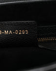 Grained Calfskin Saddle Bag Black