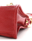 Chevre Gold Metallic Edge Hardware Mini City Rouge Groseille