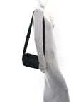 Tessuto Nylon Triangle Shoulder Bag Black