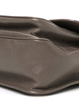 Crinkled Calfskin Matelasse Monogram Medium Niki Chain Satchel Greyish Brown