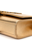 Metallic Calfskin Small Classic Monogram Kate Tassel Satchel Gold