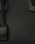 Grained Calfskin Small Sac De Jour Black
