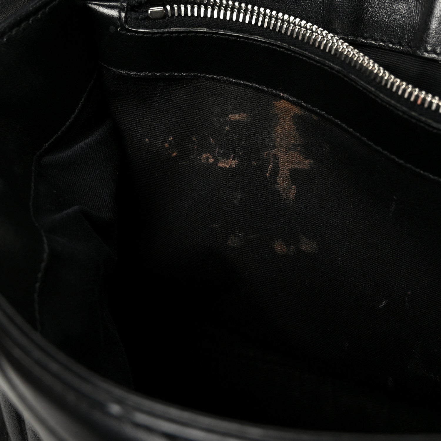 Calfskin Y Quilted Monogram Medium Loulou Chain Satchel Black