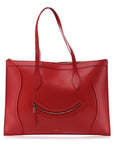 Glossy Calfskin Flat Luggage Shoulder Bag Ultra Red