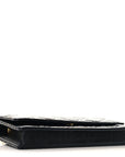Supple Calfskin Cannage Caro Belt Pouch with Chain  Black