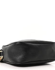 Pebbled Calfskin Small Soho Disco Bag Black