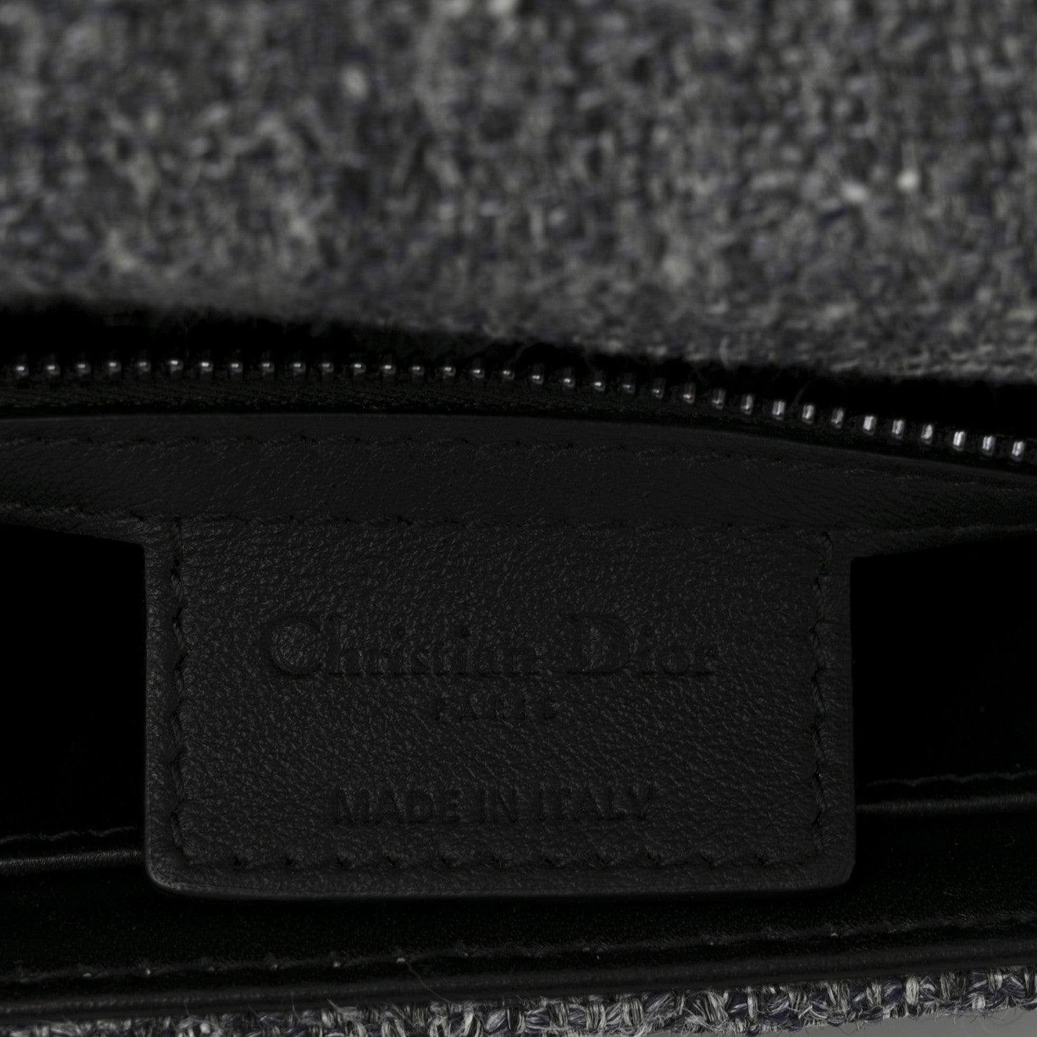 Tweed Macrocannage Medium Caro Bag Black