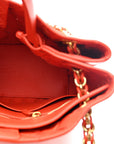 Nappa Intrecciato Small Andiamo With Chain Shoulder Bag Orange
