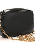 Dollar Calfskin Super Mini GG Marmont Chain Shoulder Bag Black