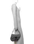 Oblique Saddle Bag Blue