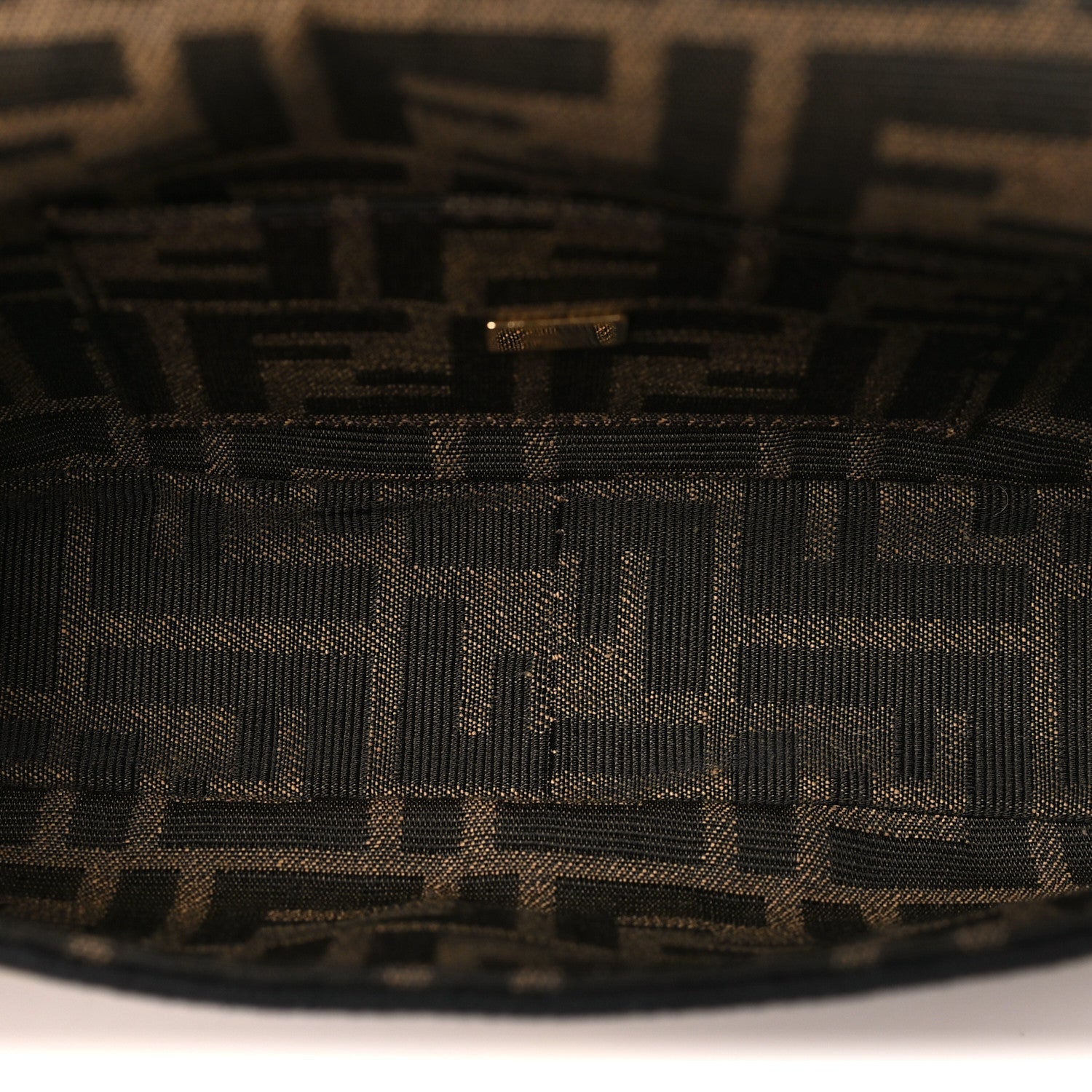 Fabric Jacquard FF 1974 Mini Baguette Tobacco Moro Black