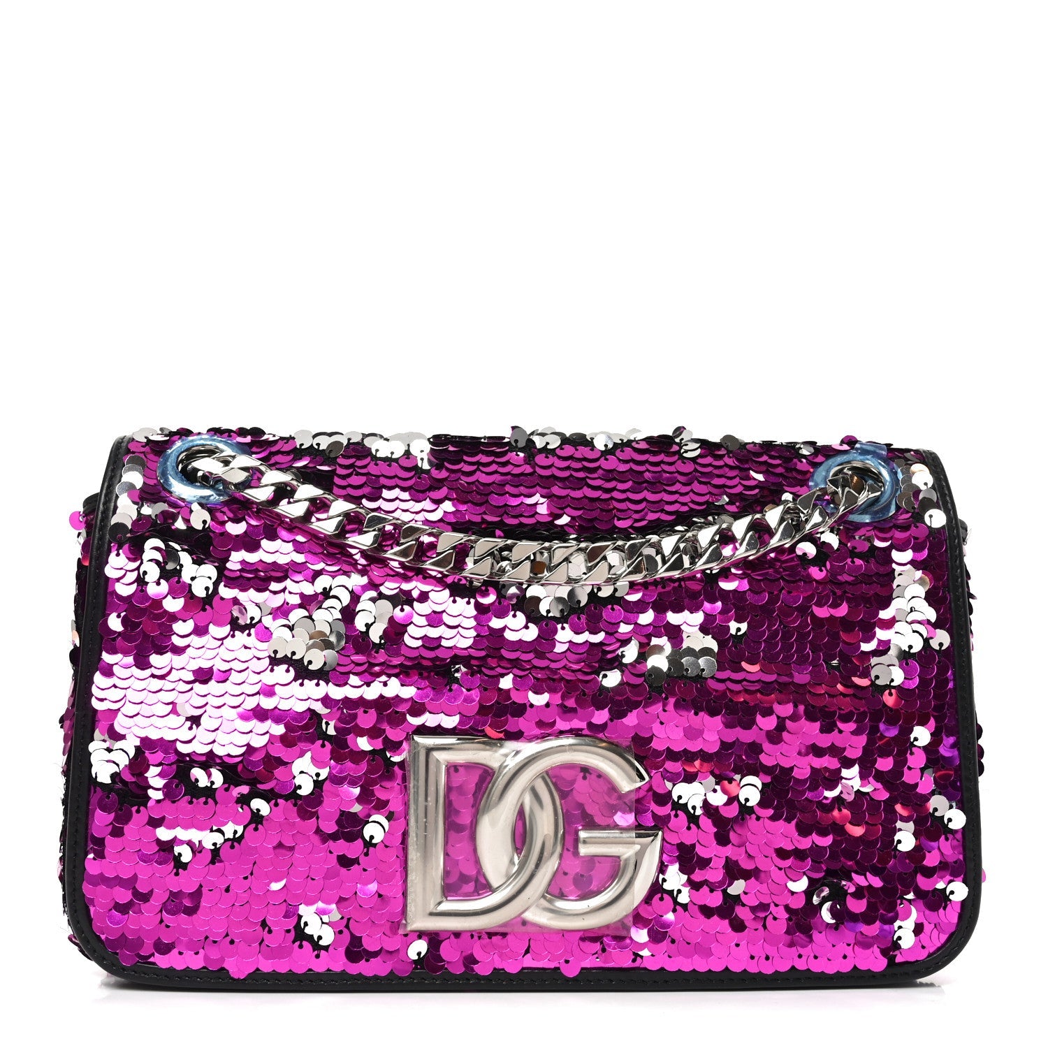 Sequin DG 3.5 Shoulder Bag Fuxia Argento