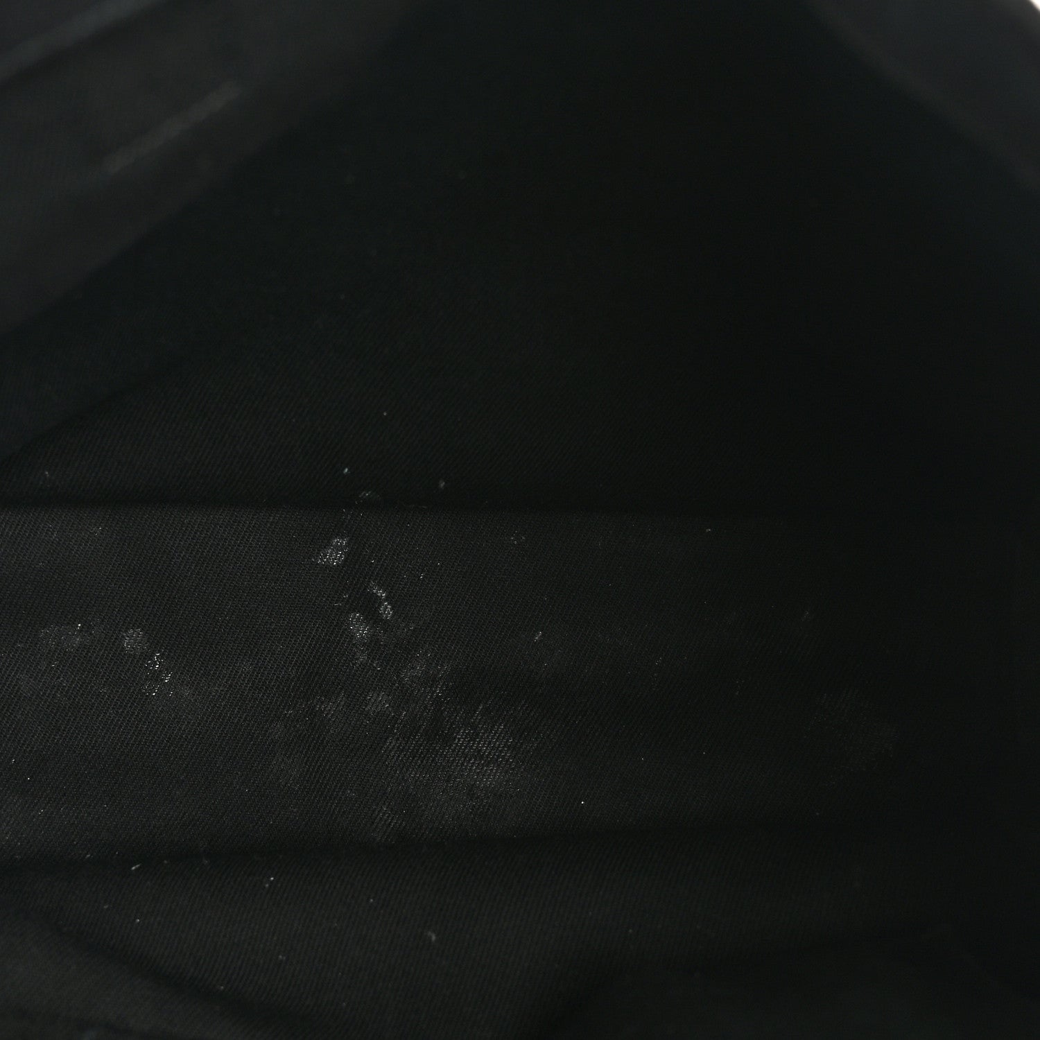 Linen Calfskin Rive Gauche North South Tote Black