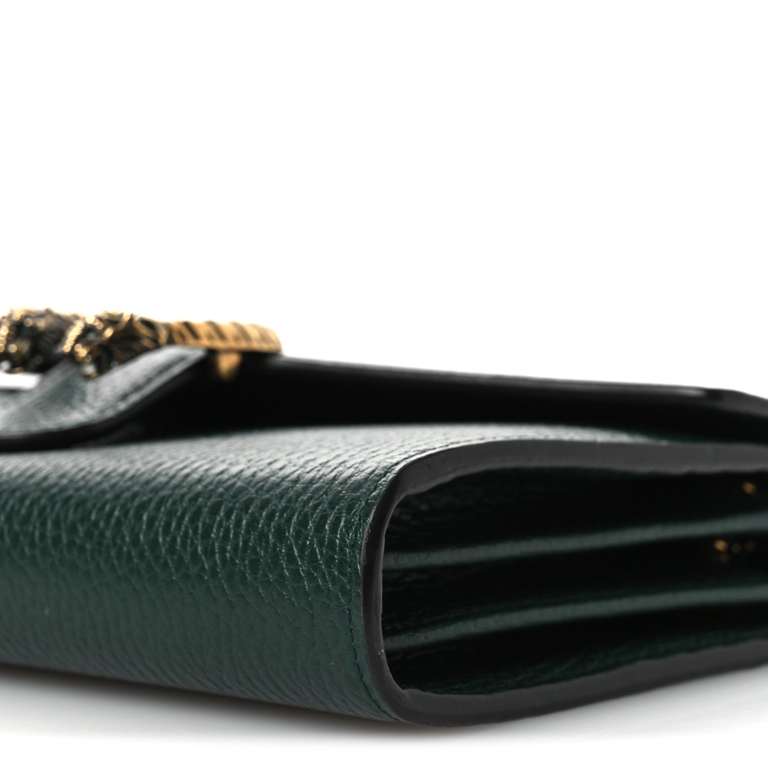 Calfskin Garden Dionysus Chain Wallet Emerald