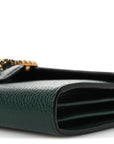 Calfskin Garden Dionysus Chain Wallet Emerald