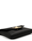 Satin Crystal La Medusa Pouch On Chain Black