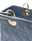 Lambskin Cannage Medium Lady D1OR Denim Blue
