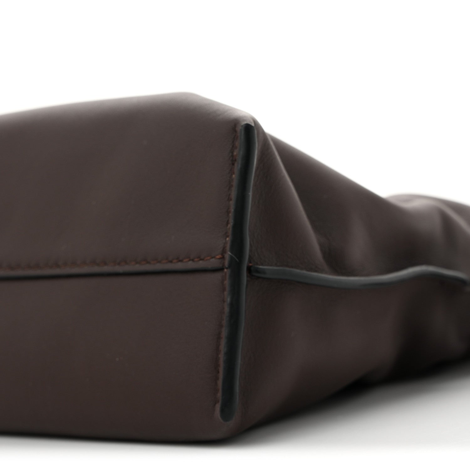 Calfskin Mini Flamenco Knot Clutch Chocolate