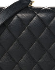 Caviar Quilted Boy Wallet On Chain WOC Black