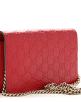 GCCIssima Signature Bowy Chain Wallet Hibiscus Red