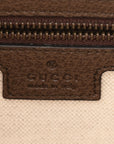 GG Supreme Monogram Textured Dollar Calfskin Web Ophidia Wristlet Shoulder Bag Beige Ebony New Acero