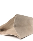 Linen Calfskin Small Rive Gauche Tote Greggio Natural