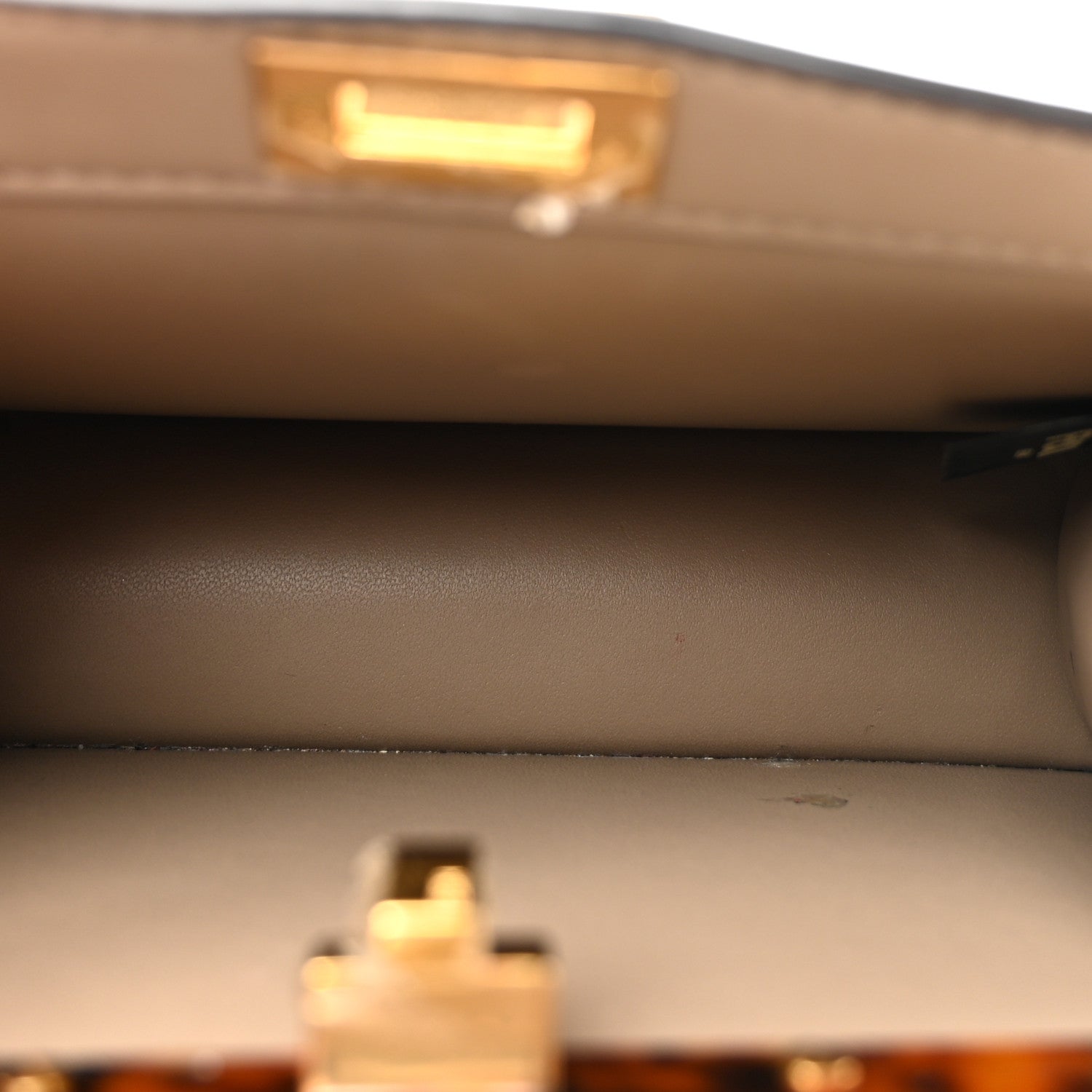Shiny Nappa Petite Peekaboo I SEE U Satchel Tortora