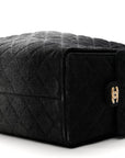Washed Denim Quilted Large CHNL 25 Handbag Black