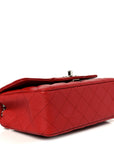 Caviar Quilted Mini Rectangular Flap Red