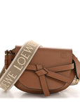 Calfskin Jacquard Mini Gate Dual Bag Tan