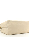 Tessuto Nylon Saffiano Shopping Tote White