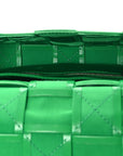 Paper Calfskin Maxi Intrecciato Small Cassette Crossbody Bag Grass