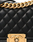 Caviar Quilted Small Boy Flap Black