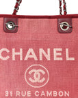 Canvas Small Deauville Tote Red
