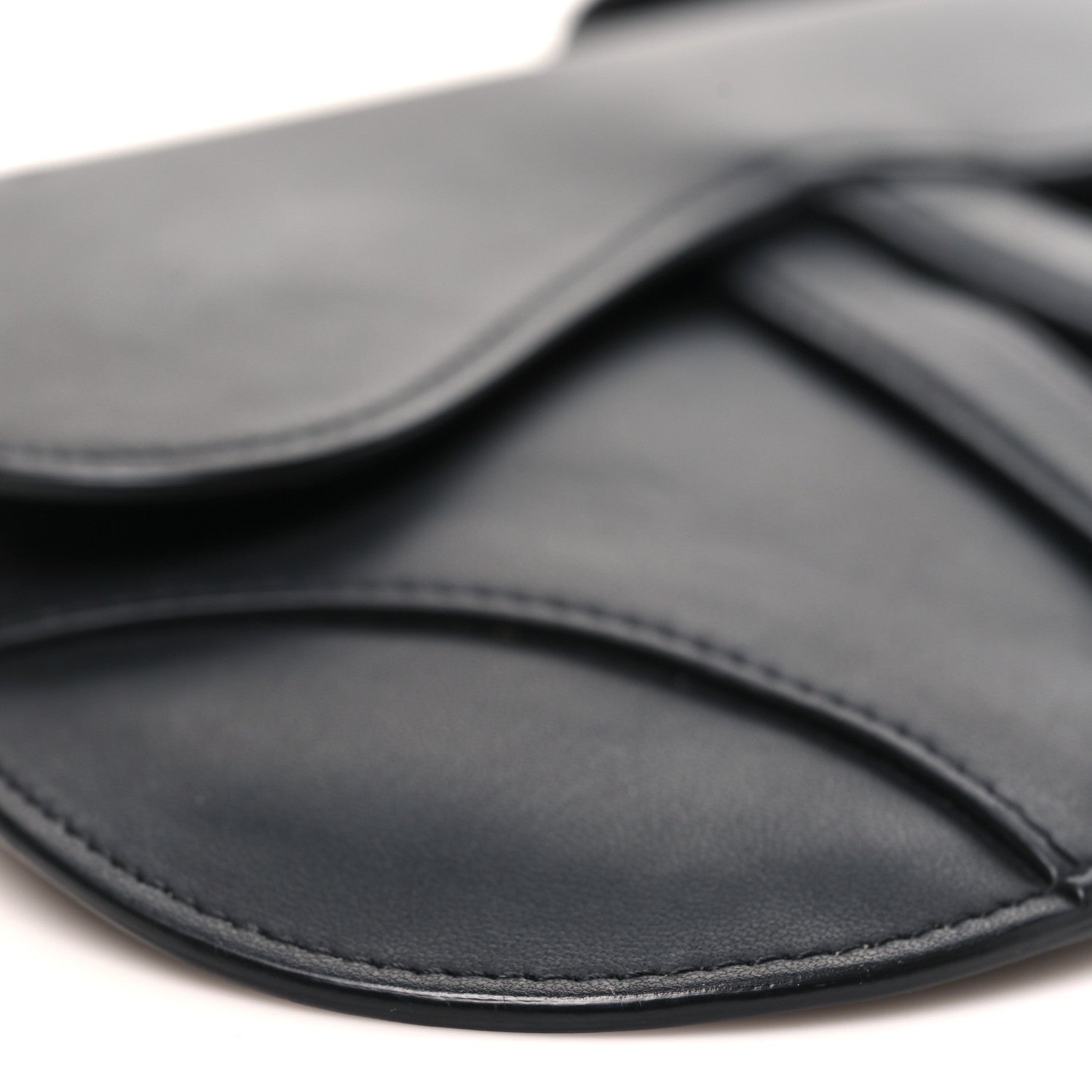 Ultra Matte Calfskin Saddle Belt Bag Black