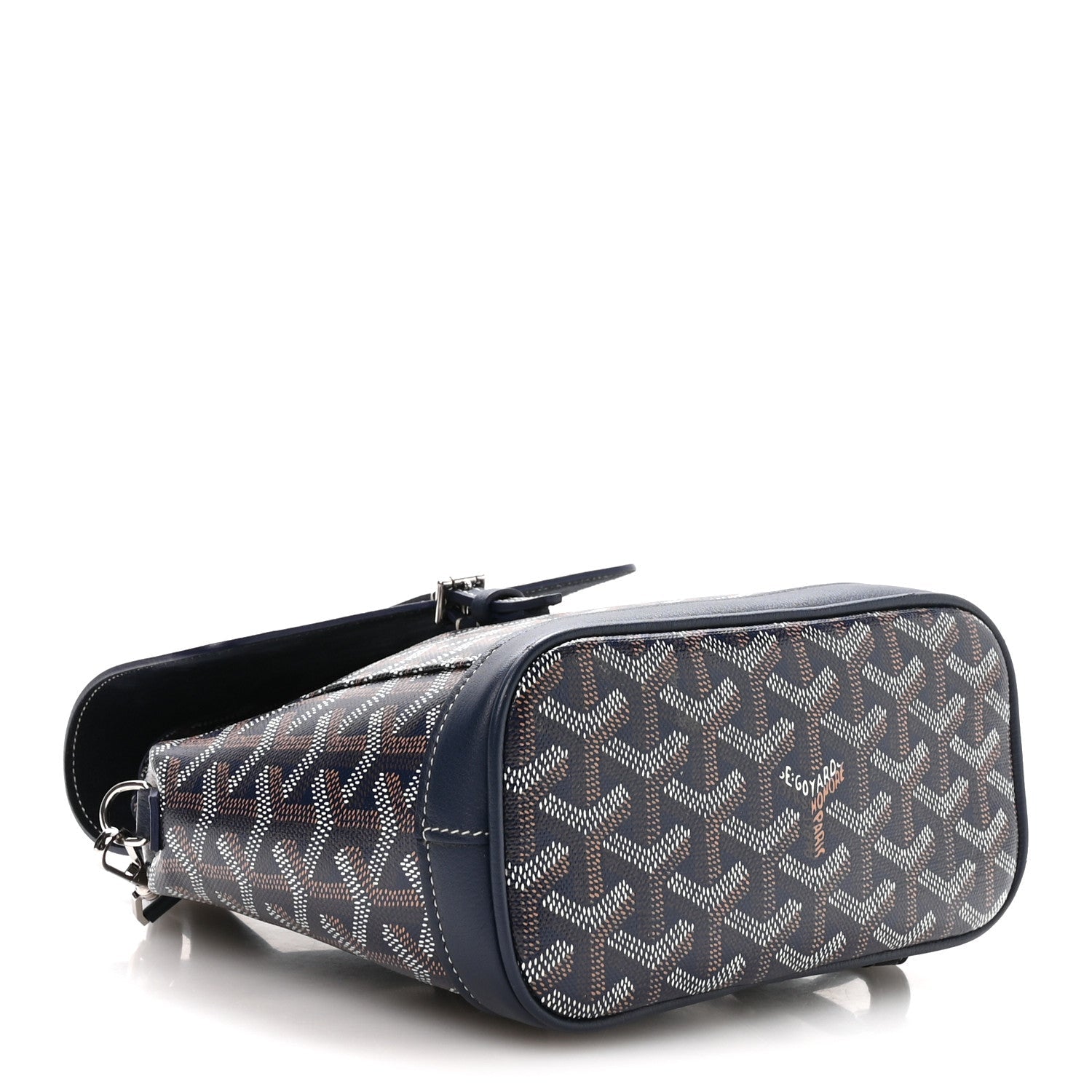Goyardine Calfskin Mini Alpin Backpack Navy